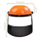 Garden Face Shield Headgear for Mowing and Outdoor Protective Use - Orange
