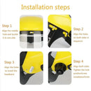 Garden Face Shield Headgear for Mowing and Outdoor Protective Use - Orange