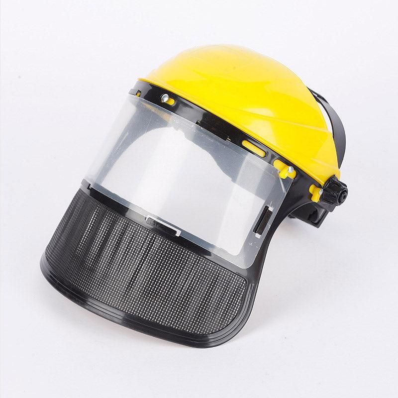 Garden Face Shield Headgear for Mowing and Outdoor Protective Use - Orange