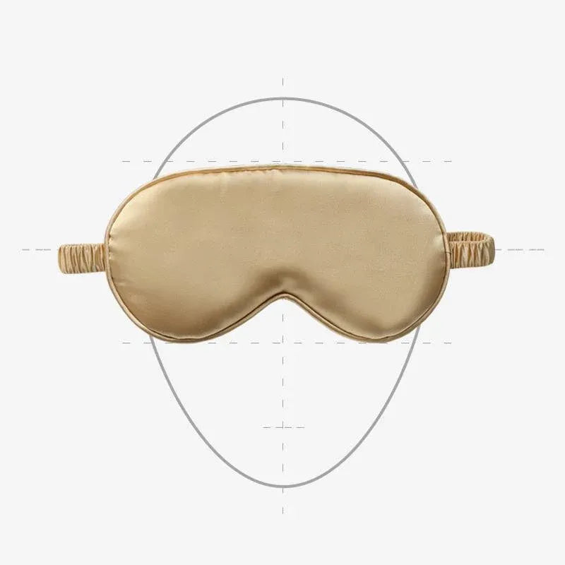 Pure Soft Silk EyeShade Blindfold Sleep Eye Mask Cover Light Shade Travel Relax - Sky Blue