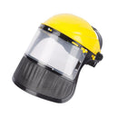 Garden Face Shield Headgear for Mowing and Outdoor Protective Use - Yellow
