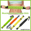 Muscle Roller Stick Full Body Fitness Massage Tool for Home and Gym Use - Green