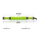 Muscle Roller Stick Full Body Fitness Massage Tool for Home and Gym Use - Green