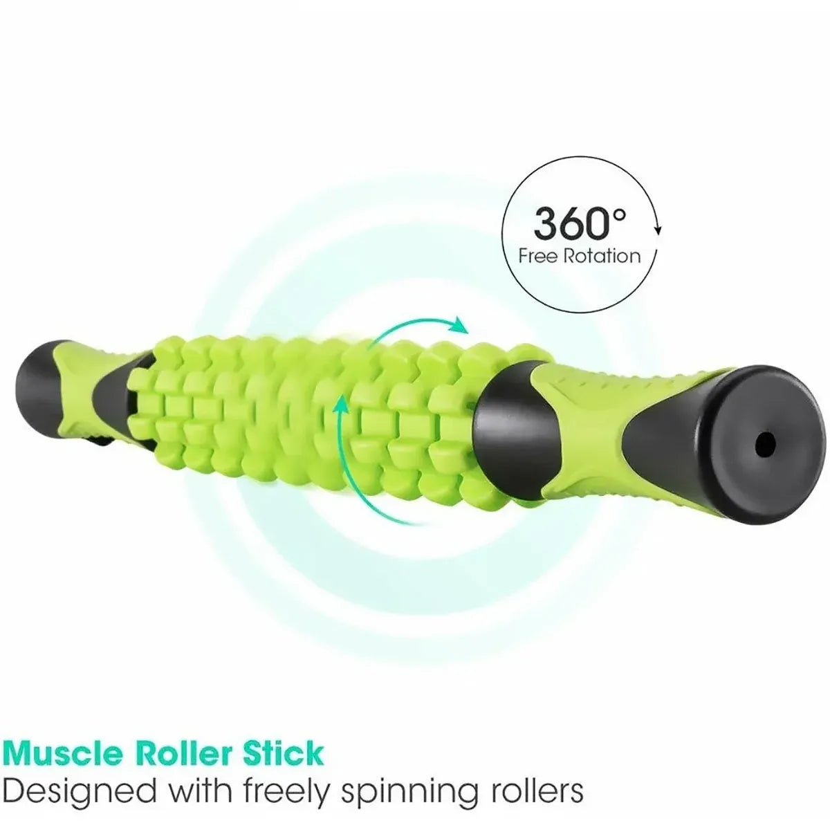 Muscle Roller Stick Full Body Fitness Massage Tool for Home and Gym Use - Orange