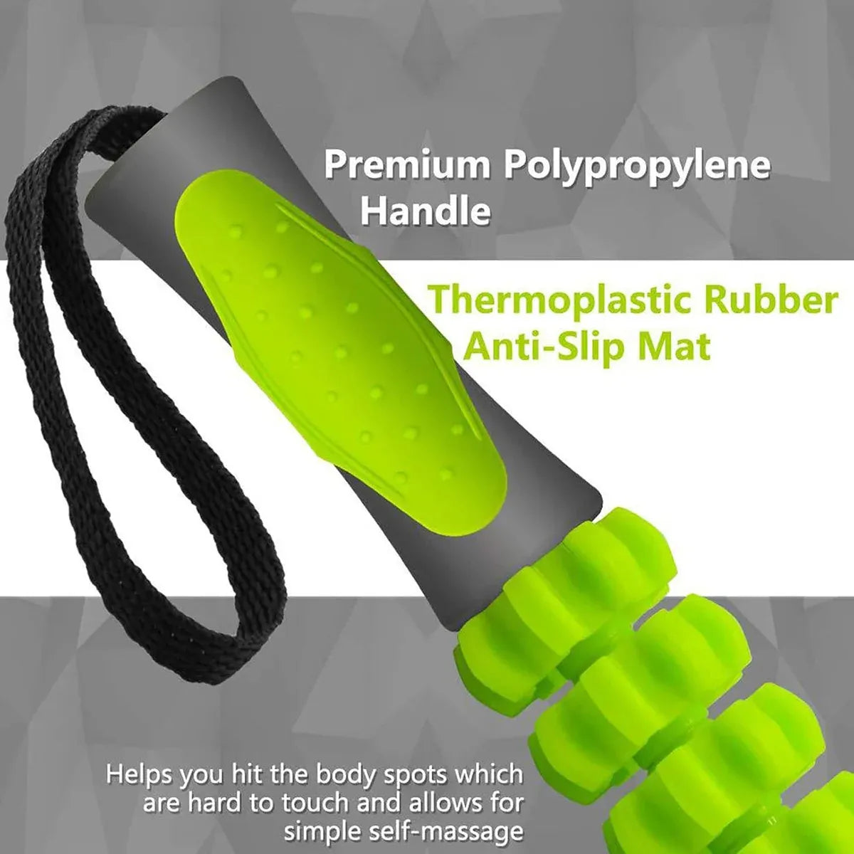 Muscle Roller Stick Full Body Fitness Massage Tool for Home and Gym Use - Orange