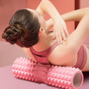 High Density EVA Foam Roller Yoga Massage Stick for Fitness - Wolf Tooth Style Blue-45cm