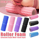 High Density EVA Foam Roller Yoga Massage Stick for Fitness - Wolf Tooth Style Pink-45cm