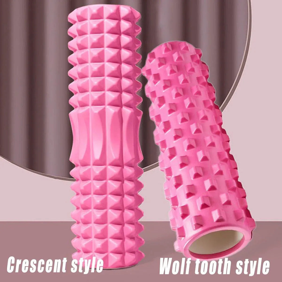 High Density EVA Foam Roller Yoga Massage Stick for Fitness - Crescent Style Purple-33cm