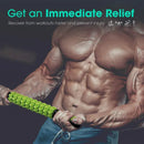 Muscle Roller Stick Full Body Fitness Massage Tool for Home and Gym Use - Yellow
