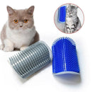 Pet Cat Self Massage Brush Comb Scratcher Wall Corner Self Groomer Grooming Toys - Pink