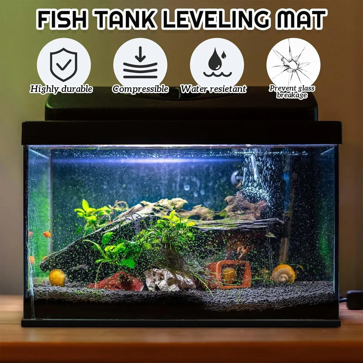 Aquarium Levelling Mat Non Slip Waterproof Thick for Fish Tank Stand