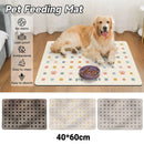 Pet Feeding Mat Dogs Cats Absorbent Non Slip Pet Placemat Waterproof Mat - Brown