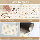 Pet Feeding Mat Dogs Cats Absorbent Non Slip Pet Placemat Waterproof Mat - Brown