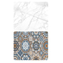 Washing Machine Water Absorbent Mat Quick Dry Dust Proof for Laundry Room Use - White Marble Pattern