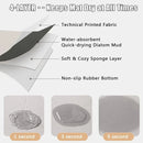 Washing Machine Water Absorbent Mat Quick Dry Dust Proof for Laundry Room Use - White Marble Pattern