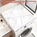 Washing Machine Water Absorbent Mat Quick Dry Dust Proof for Laundry Room Use - White Marble Pattern