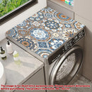 Washing Machine Water Absorbent Mat Quick Dry Dust Proof for Laundry Room Use - White Marble Pattern