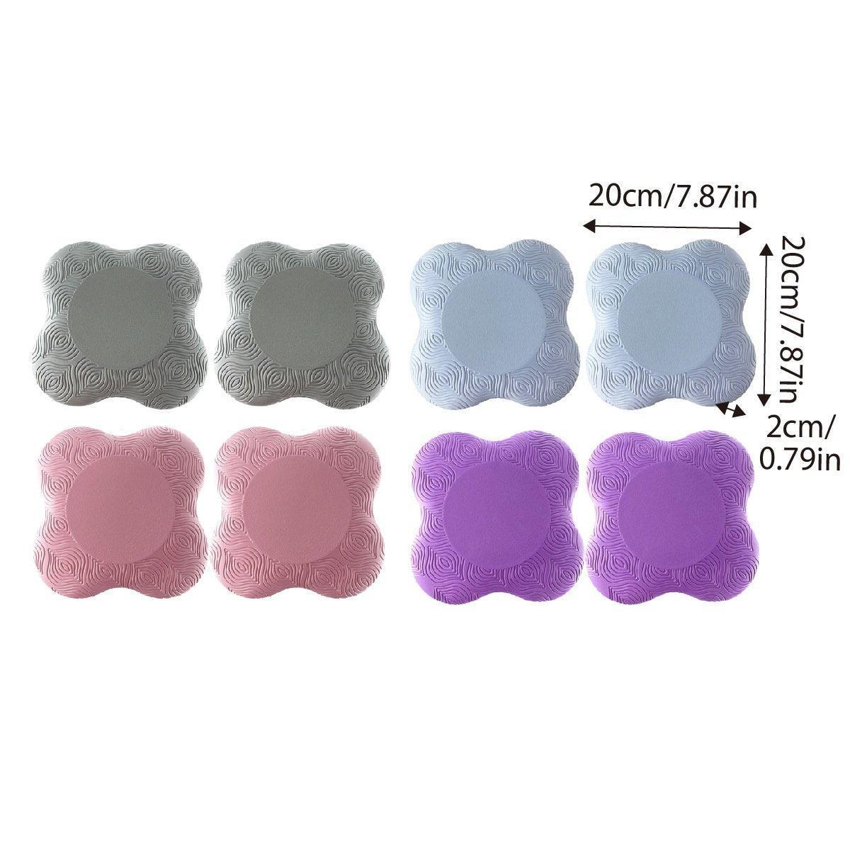 2pcs Thick Yoga Kneeling Mat Knee Cushion for Elbow Support Gym Workout Pad - Purple