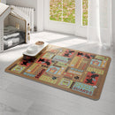 Waterproof Pet Floor Mat Carpet For Dog Cage Feeding Area Anti Slip Washable - Dog-White