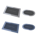 50x80CM Super Absorbent Floor Mat Soft Quick-Drying Non-Slip Diatom Mud Bath - Grey-Retangle