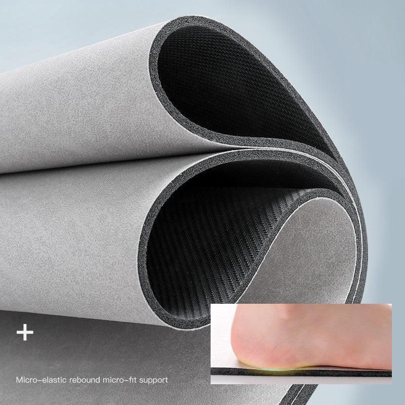 50x80CM Super Absorbent Floor Mat Soft Quick-Drying Non-Slip Diatom Mud Bath - Grey-Retangle