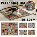 Waterproof Pet Floor Mat Carpet For Dog Cage Feeding Area Anti Slip Washable - Cat-White