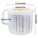 2.5L Plastic Baking Measuring Cup Splash Proof Graduated Mixing Bowl With Lid