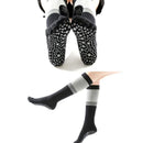 Women Long Massage Pilates Socks Yoga Socks Non Slip Socks Medium Open - Medium Open Toe Dark Red