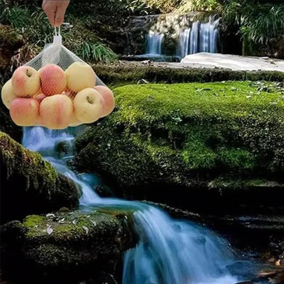 100pcs Nylon Mesh Bag Egg Storage Close Eye Plastic Mesh for Fruits Vegetables - 40cm