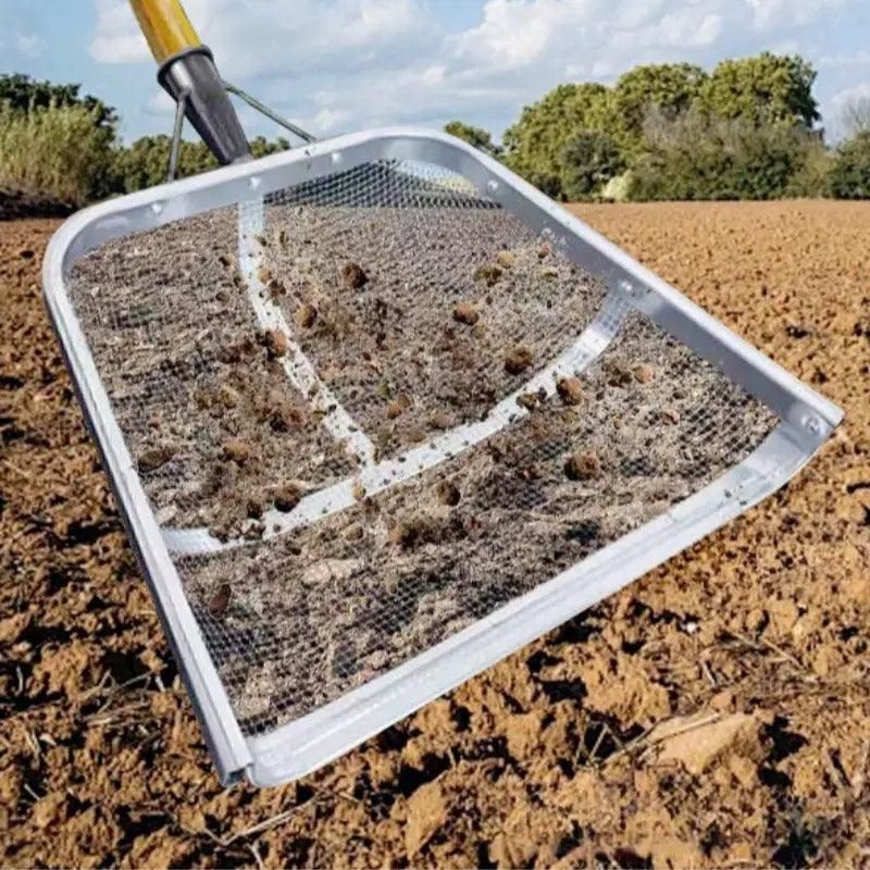Stainless Steel Soil Sifter Drain Shovel Gardening Mesh Screen Filter Durable - 40MM