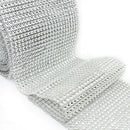 9m Diamante Diamond Ribbon Crystal Silver Rhinestone Mesh Wrap Wedding Party