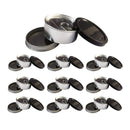 Round Tin Storage Box 100ml Easy Pull Lid Metal Container 10pcs Small Parts