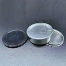 Round Tin Storage Box 100ml Easy Pull Lid Metal Container 10pcs Small Parts