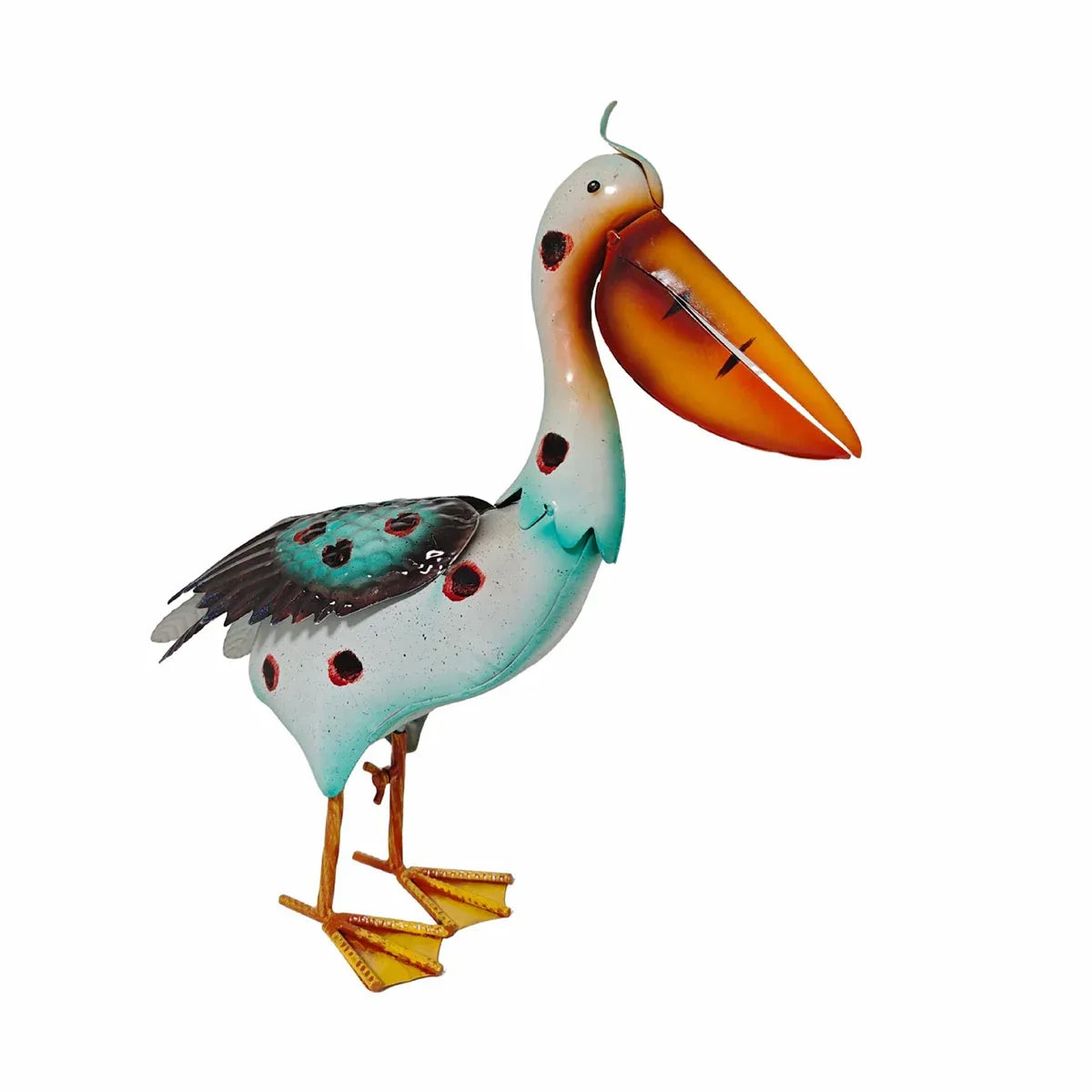 Iron Pelican Statue Garden Decoration for Outdoor Yard Patio Lawn Porch Ornament