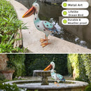 Iron Pelican Statue Garden Decoration for Outdoor Yard Patio Lawn Porch Ornament