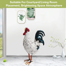 Metal Rooster Standing Decoration Rustproof for Home Garden Yard Patio Ornament