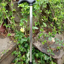 Metal Walking Stick Travel Retractable Cane Pole Compact Adjustable Lightweight - Black
