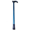 Metal Walking Stick Travel Retractable Cane Pole Compact Adjustable Lightweight - Blue