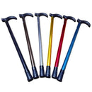 Metal Walking Stick Travel Retractable Cane Pole Compact Adjustable Lightweight - Blue