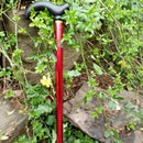 Metal Walking Stick Travel Retractable Cane Pole Compact Adjustable Lightweight - Blue