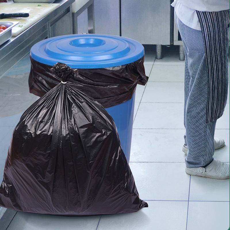 100Pcs Heavy-Duty Black Bin Bags - Durable Waste Refuse Sacks - 120*130cm-100PCS