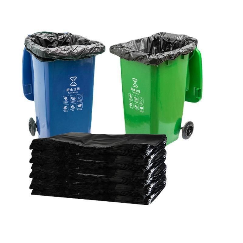 100Pcs Heavy-Duty Black Bin Bags - Durable Waste Refuse Sacks - 120*130cm-100PCS