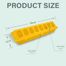 30cm Feeder Storage Trough Quail Drinker Plastic Wild Stable Chick Birds Pigeons - Yellow