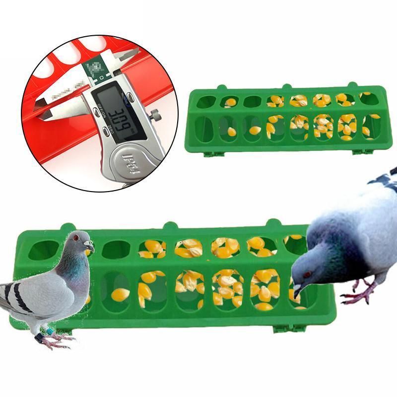 30cm Feeder Storage Trough Quail Drinker Plastic Wild Stable Chick Birds Pigeons - Yellow