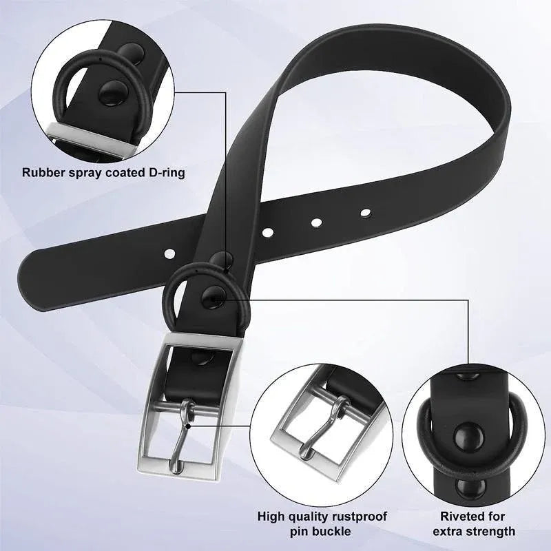 PVC Dog Collar Working Dog Kennels Waterproof Soft Adjustable for Pets M Size - Purple