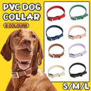 PVC Dog Collar Working Dog Kennels Waterproof Soft Adjustable for Pets M Size - Purple