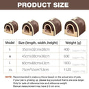 L Size Pet House Kennel Soft Igloo Beds Cave Cat Puppy Bed Warm Cushion Fold - Brown Dots