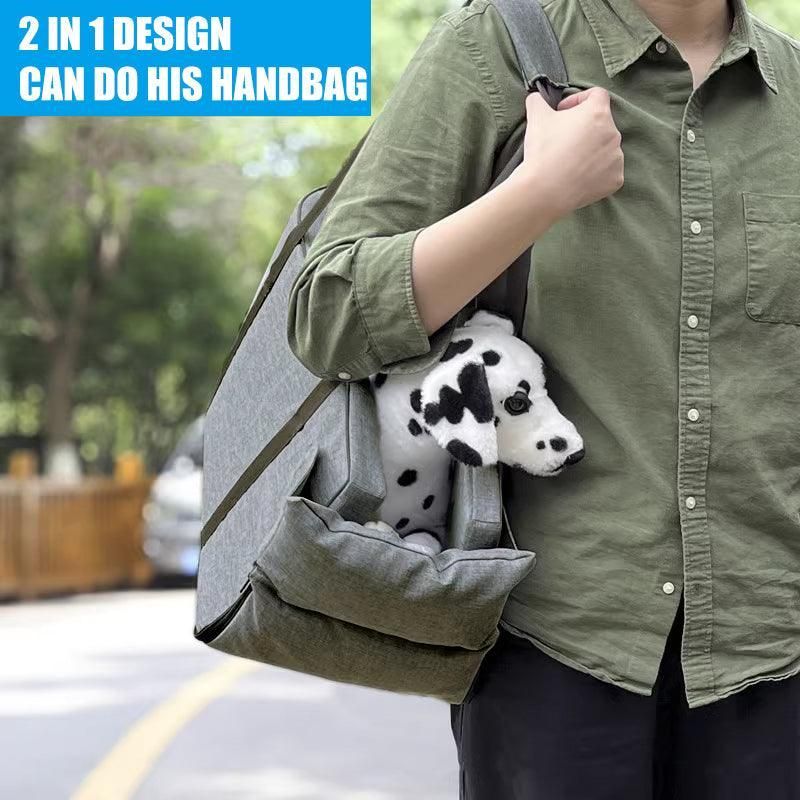 Car Pet Seat Auto Seat Center Console Dog Cat Nest Pad Removable Pet Carrier - Blue