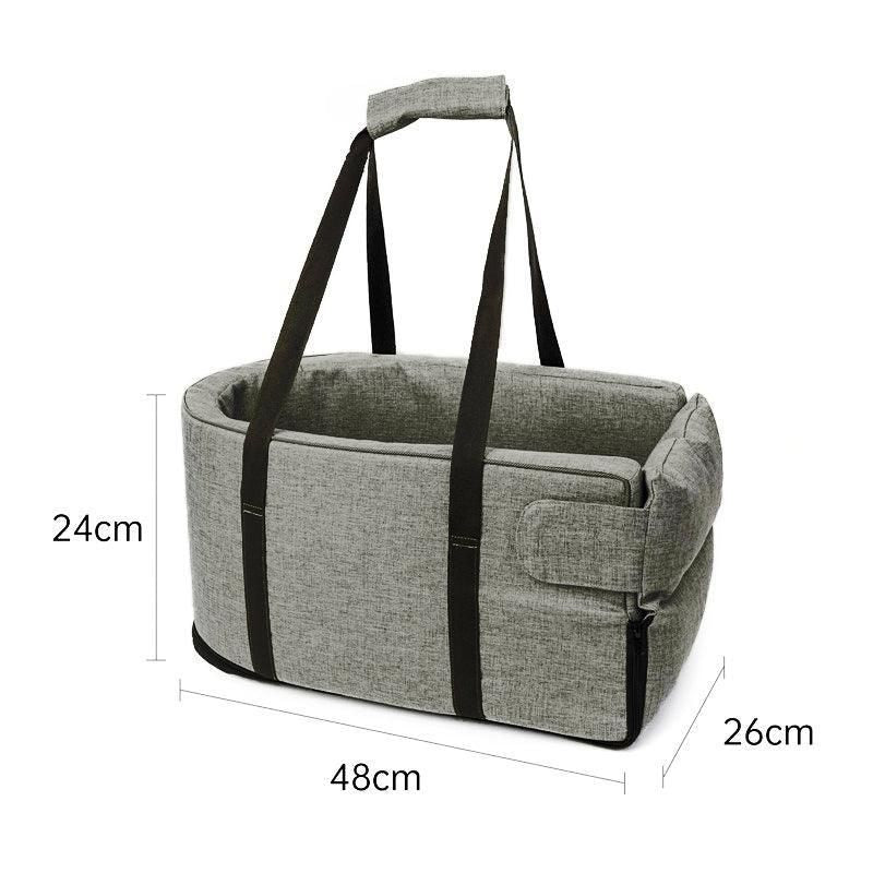Car Pet Seat Auto Seat Center Console Dog Cat Nest Pad Removable Pet Carrier - Blue