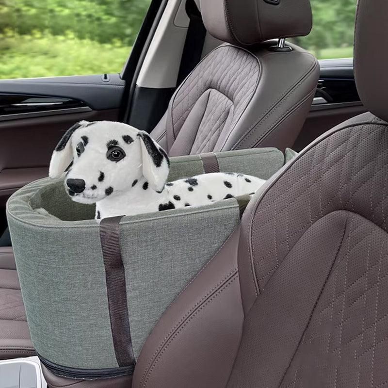 Car Pet Seat Auto Seat Center Console Dog Cat Nest Pad Removable Pet Carrier - Blue
